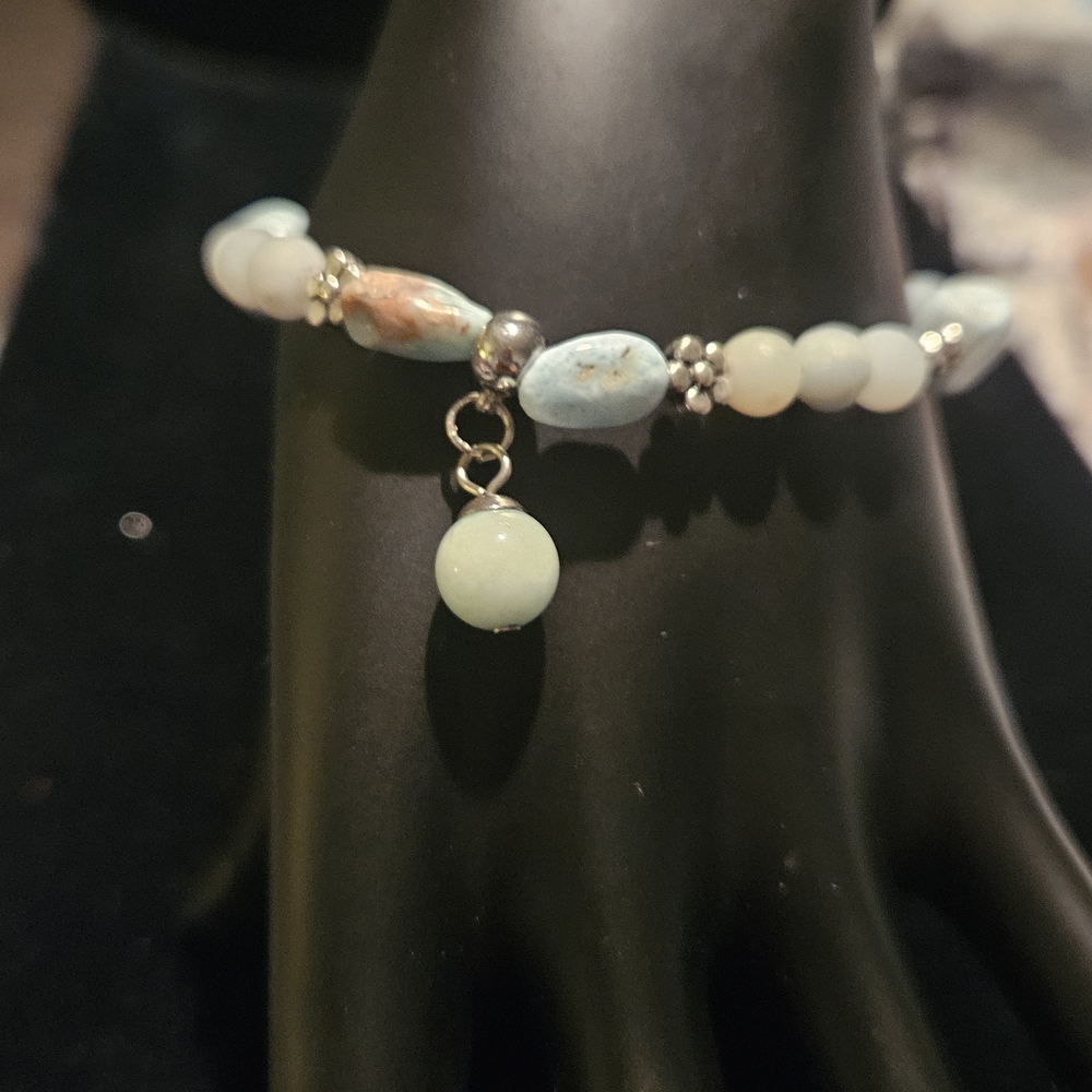 Elegant Beaded Bracelet with Charm